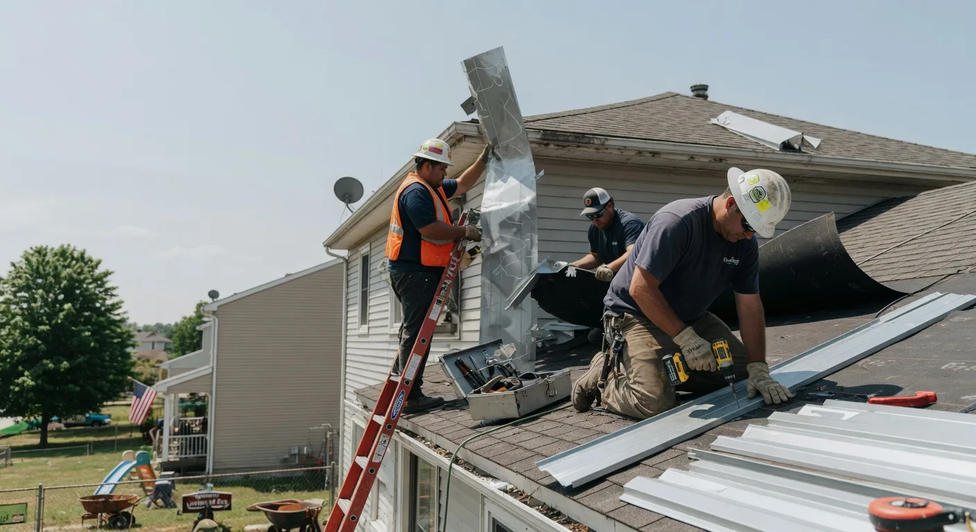 Storm Damage Metal Roof Repair in South Butler, NY